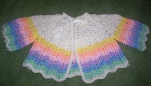 213 Rainbow baby jacket