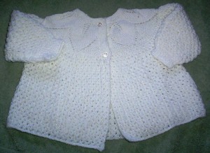 222 White baby jacket