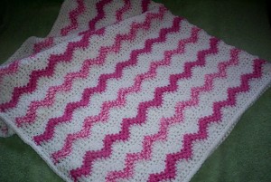 243 Shades of pinks and white - blanket for baby girl