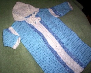 251 One of a kind bunting bag for baby boy