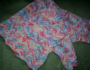 306 Multicolour Handmade Blanket for Baby Boy or Girl