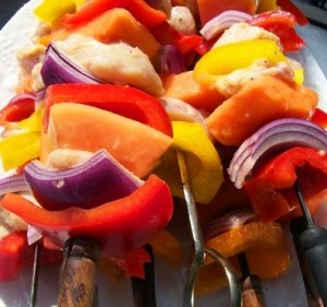 chicken-and-mango-kabobs Chicken and Mango Kabobs