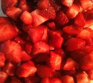 cup up strawberries