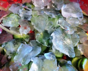 with ice