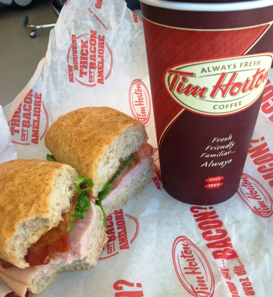 One of the best things hospital do is to have Tim Horton's on the premises. It is run by volunteers and profits support hospital activities. Nice!