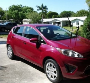 Check out Kathy's car! Clean and shiny, inside and out - because she could!